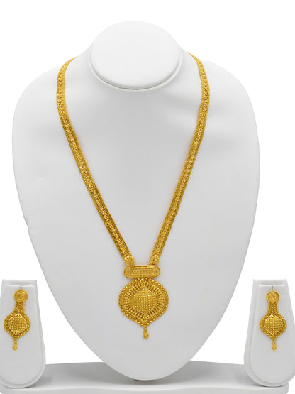 22ct Gold Long Necklace Set - Roop Darshan