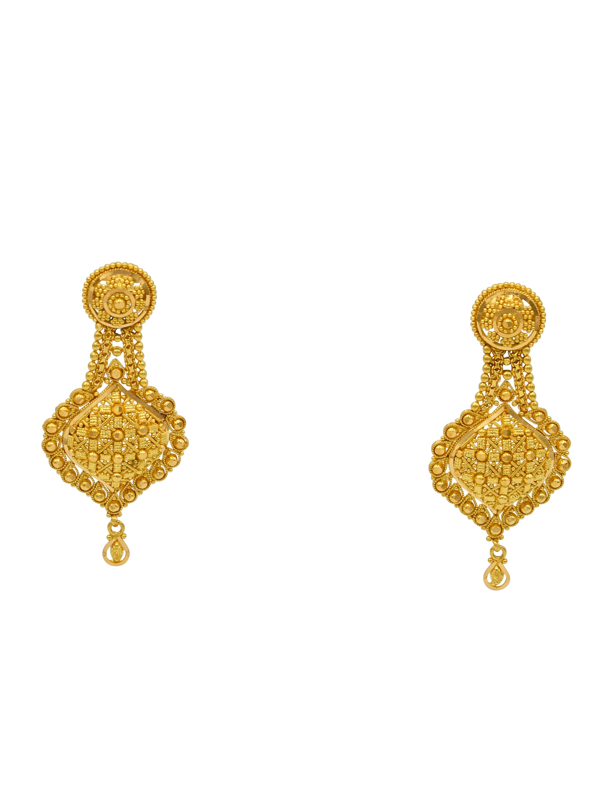 22ct Gold Long Necklace Set - Roop Darshan