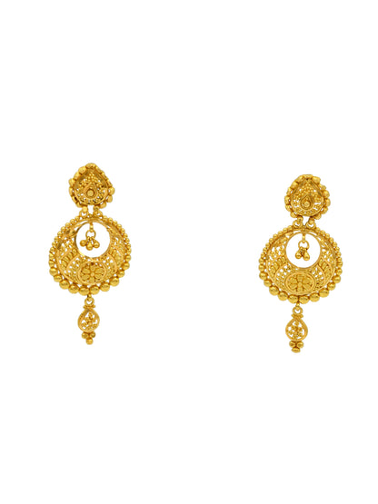 22ct Gold Long Necklace Set - Roop Darshan