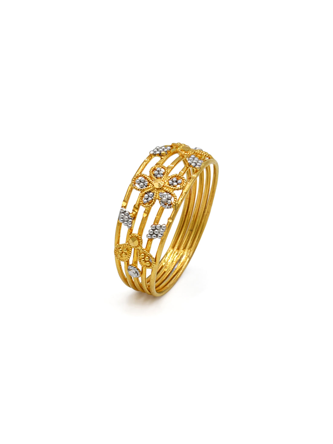 22ct Gold Two Tone Ladies Ring
