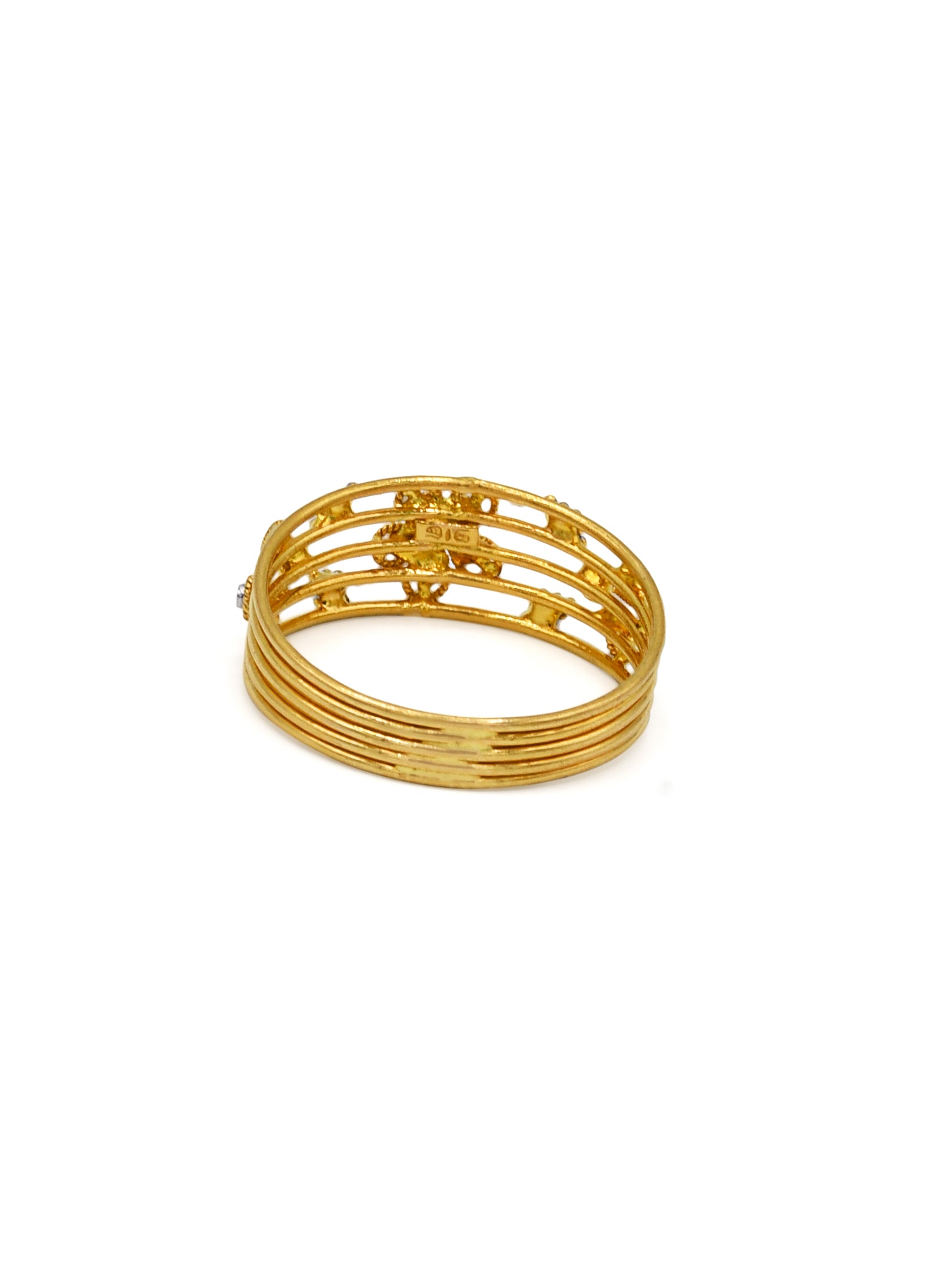 22ct Gold Two Tone Ladies Ring
