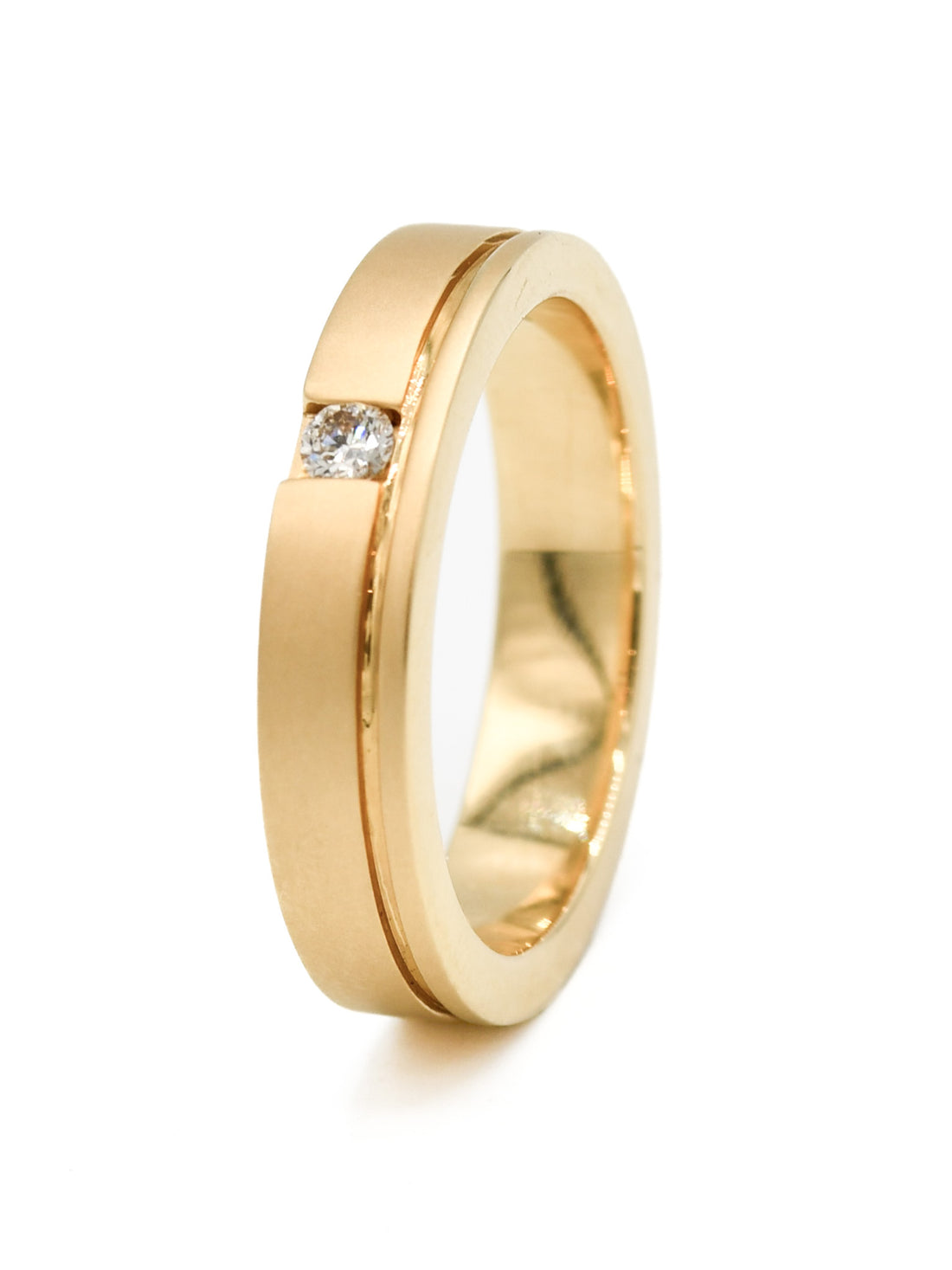 18ct Gold 0.09ct Diamond Men&