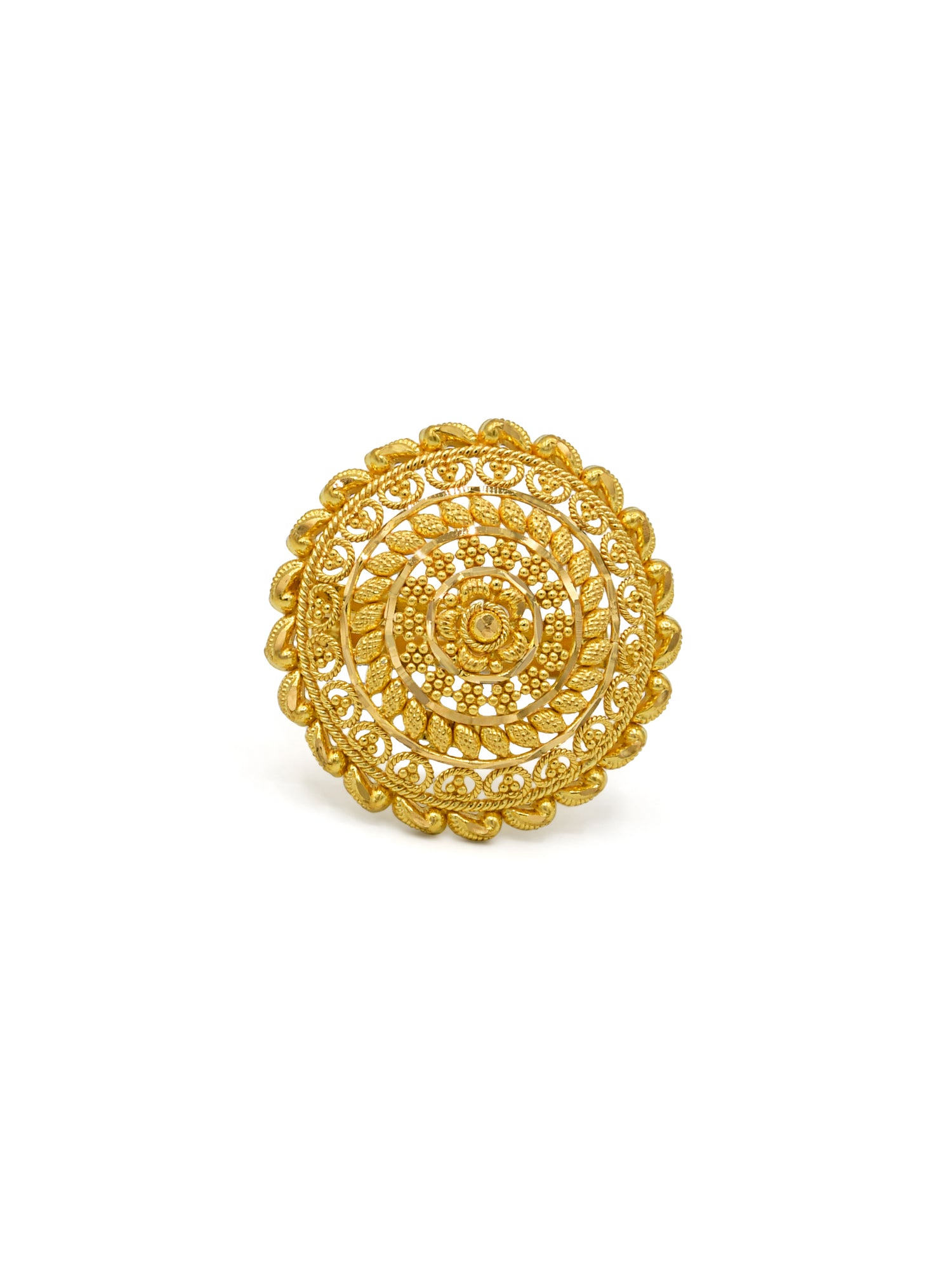 22ct Gold Round Top Adjustable Ladies Ring