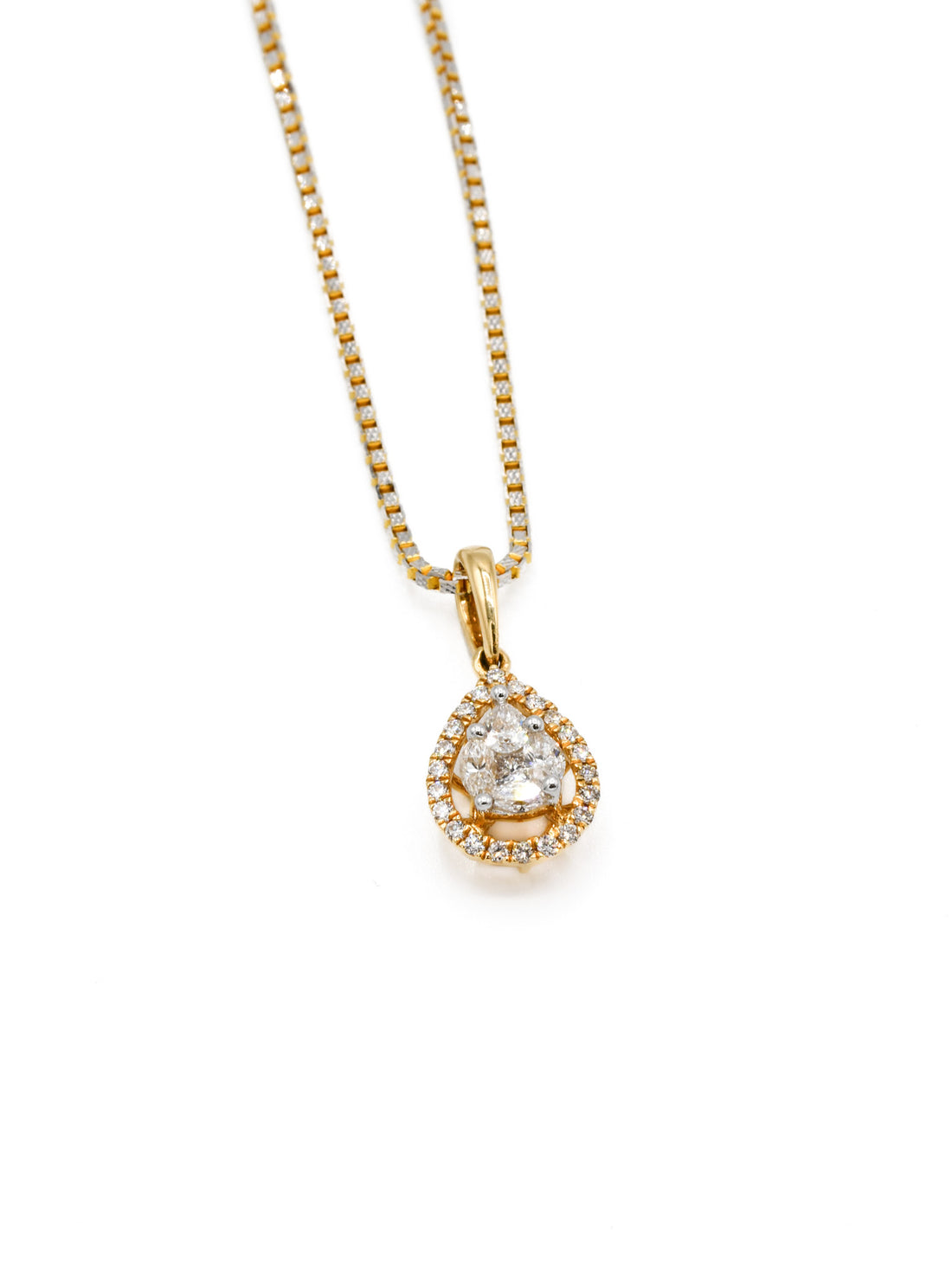 18ct Gold Diamond Pendant - 0.41 cts - Roop Darshan