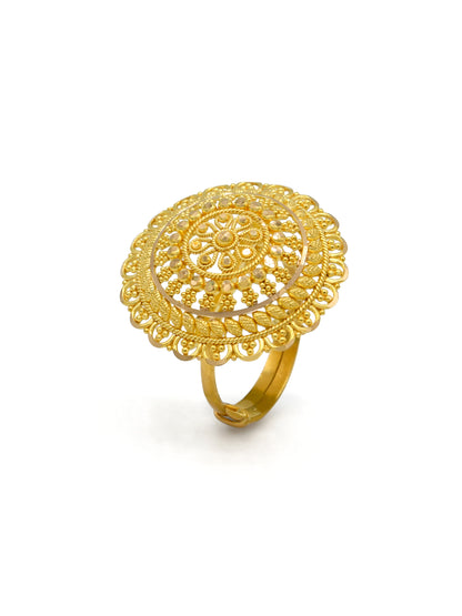 22ct Gold Round Top Ladies Ring