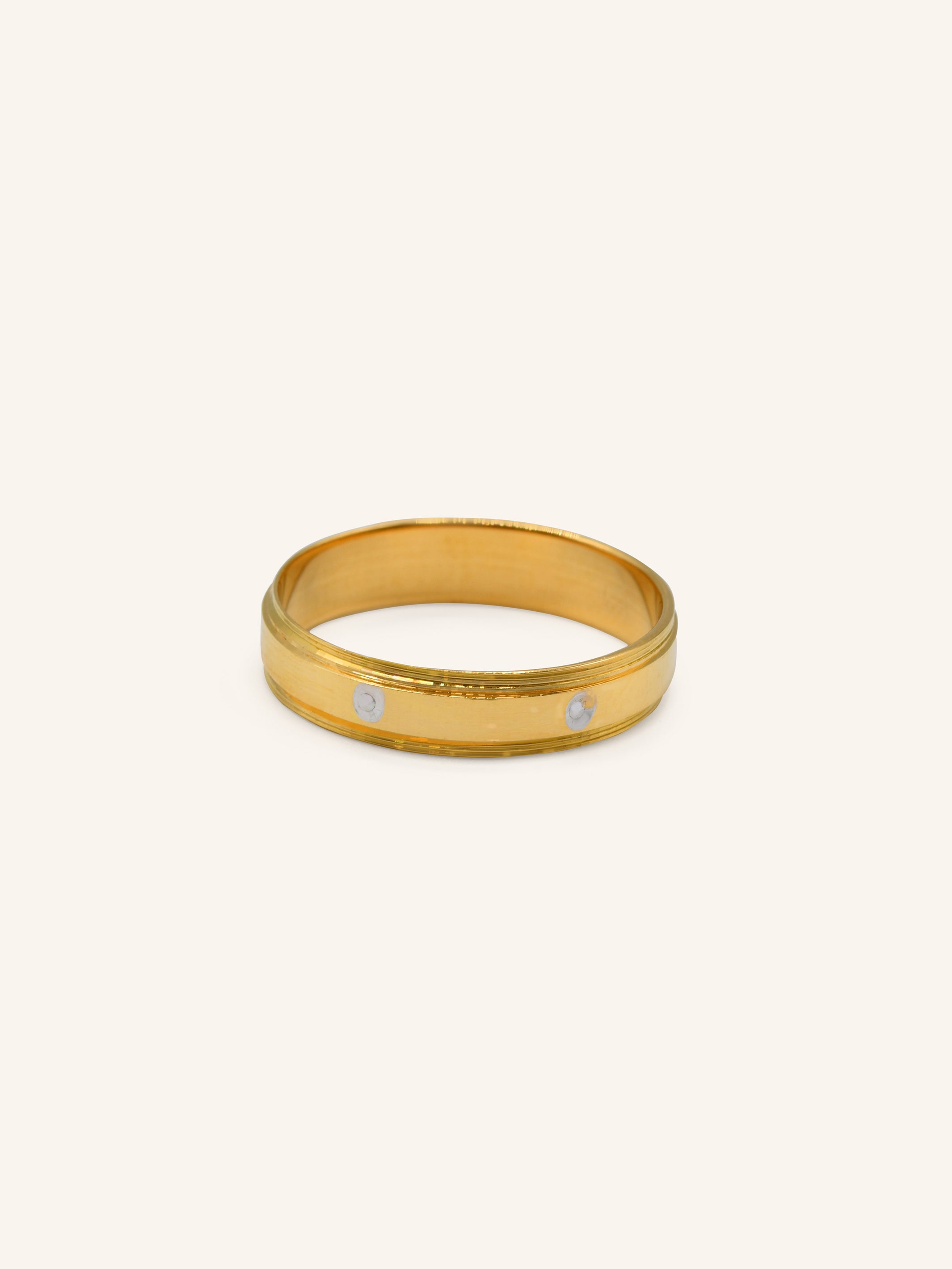 22ct Gold Two Tone Band Ring 4.35 GMS - Roop Darshan