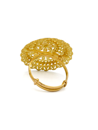 22ct Gold Round Top Ladies Ring