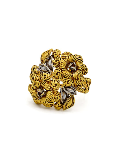22ct Gold Two Tone Ladies Ring