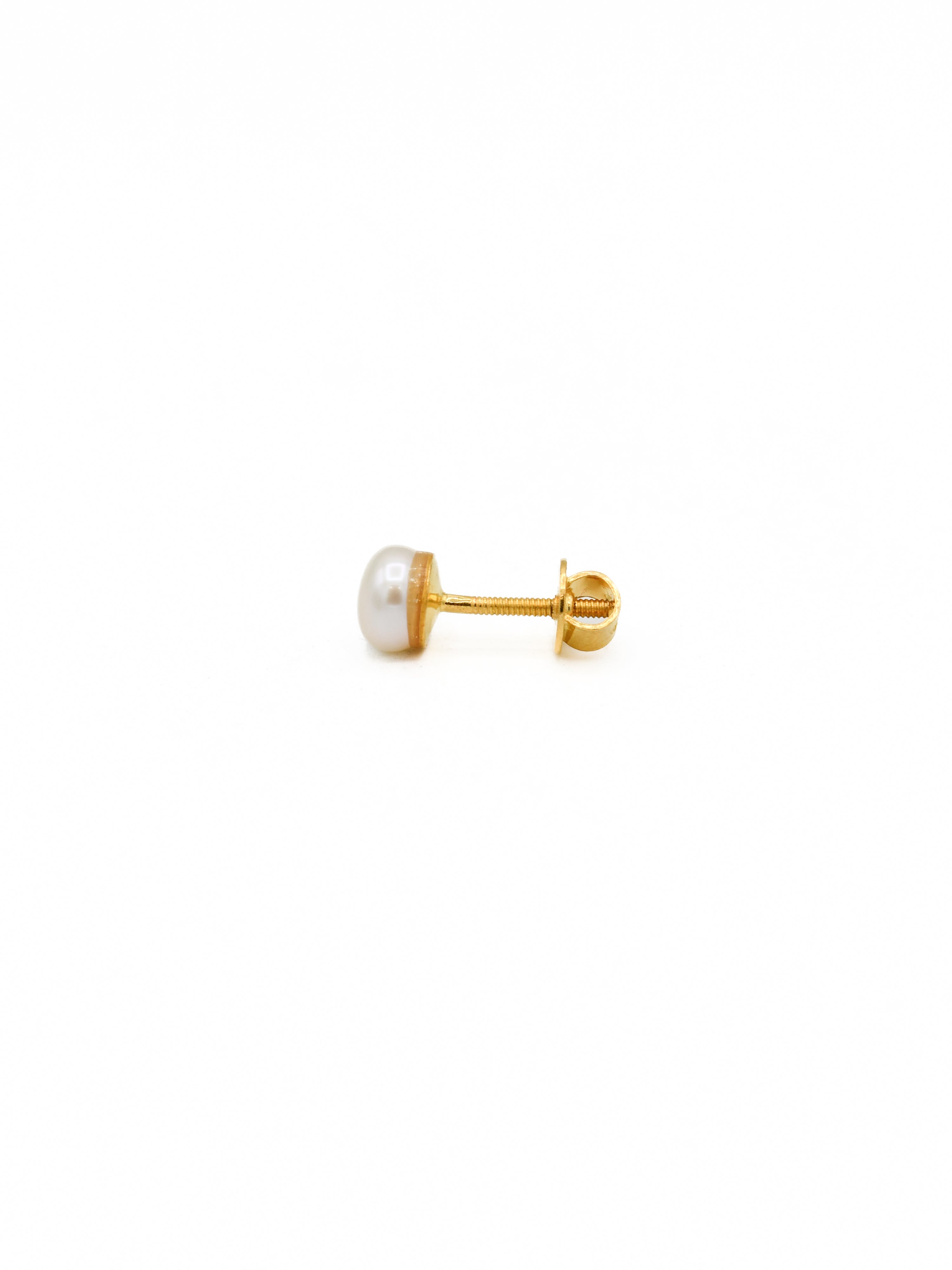 22ct Gold Pearl Stud Earrings - Roop Darshan