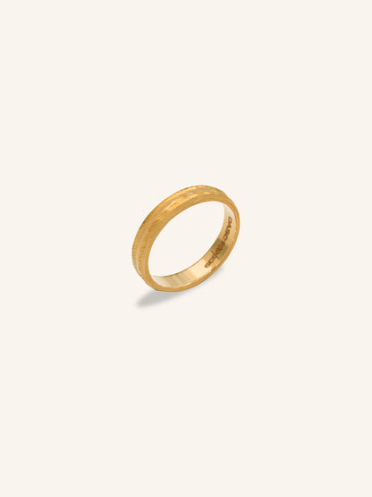 22ct Gold Two Tone Band Ring 3.80 GMS - M - Roop Darshan