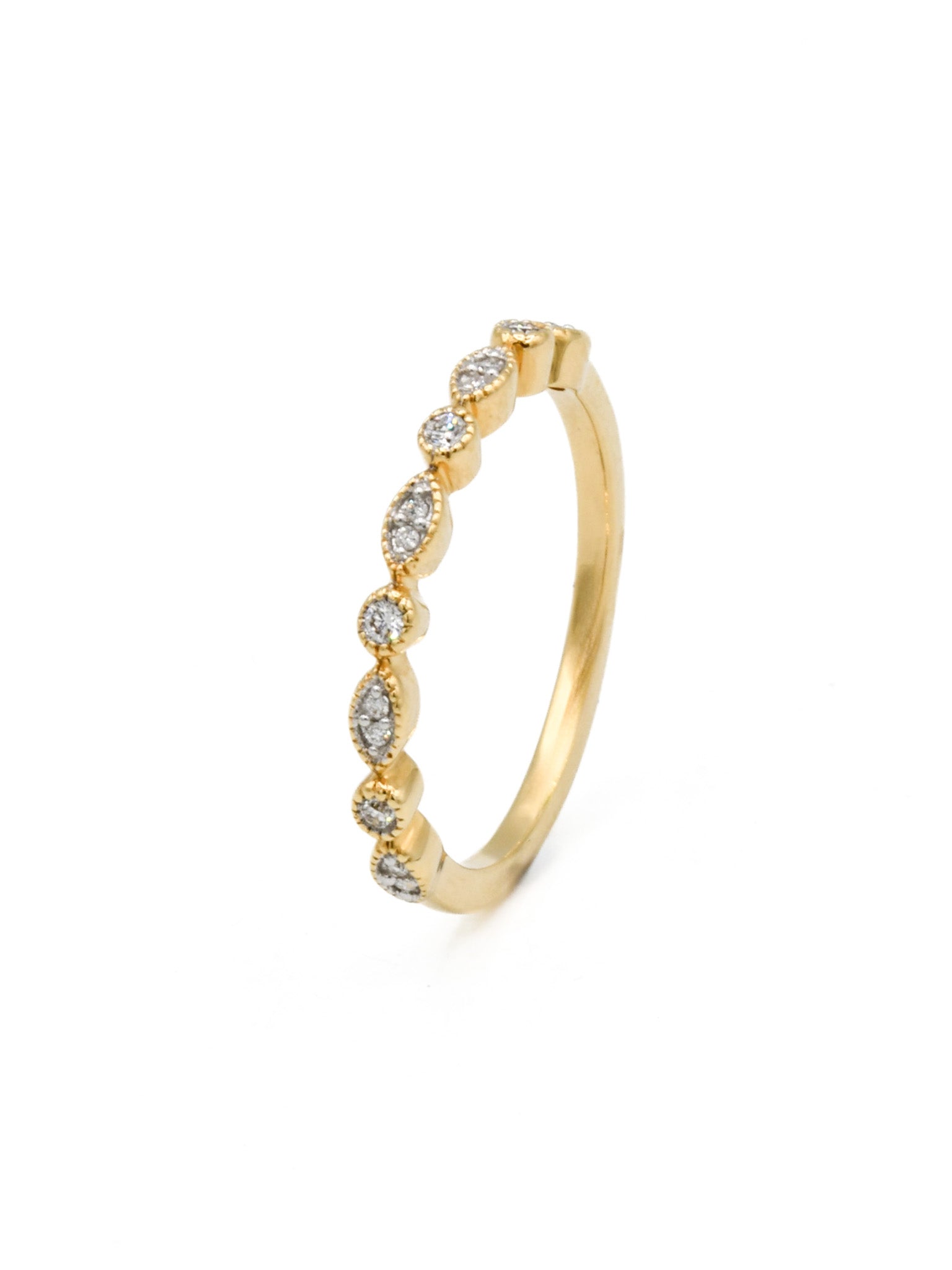 18ct Gold 0.10ct Diamond Ladies Ring - Roop Darshan