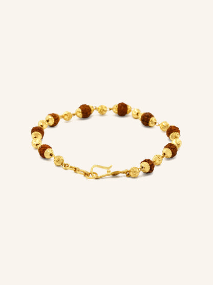 22ct Gold Rudraksha Bracelet 6.54 GMS - Roop Darshan