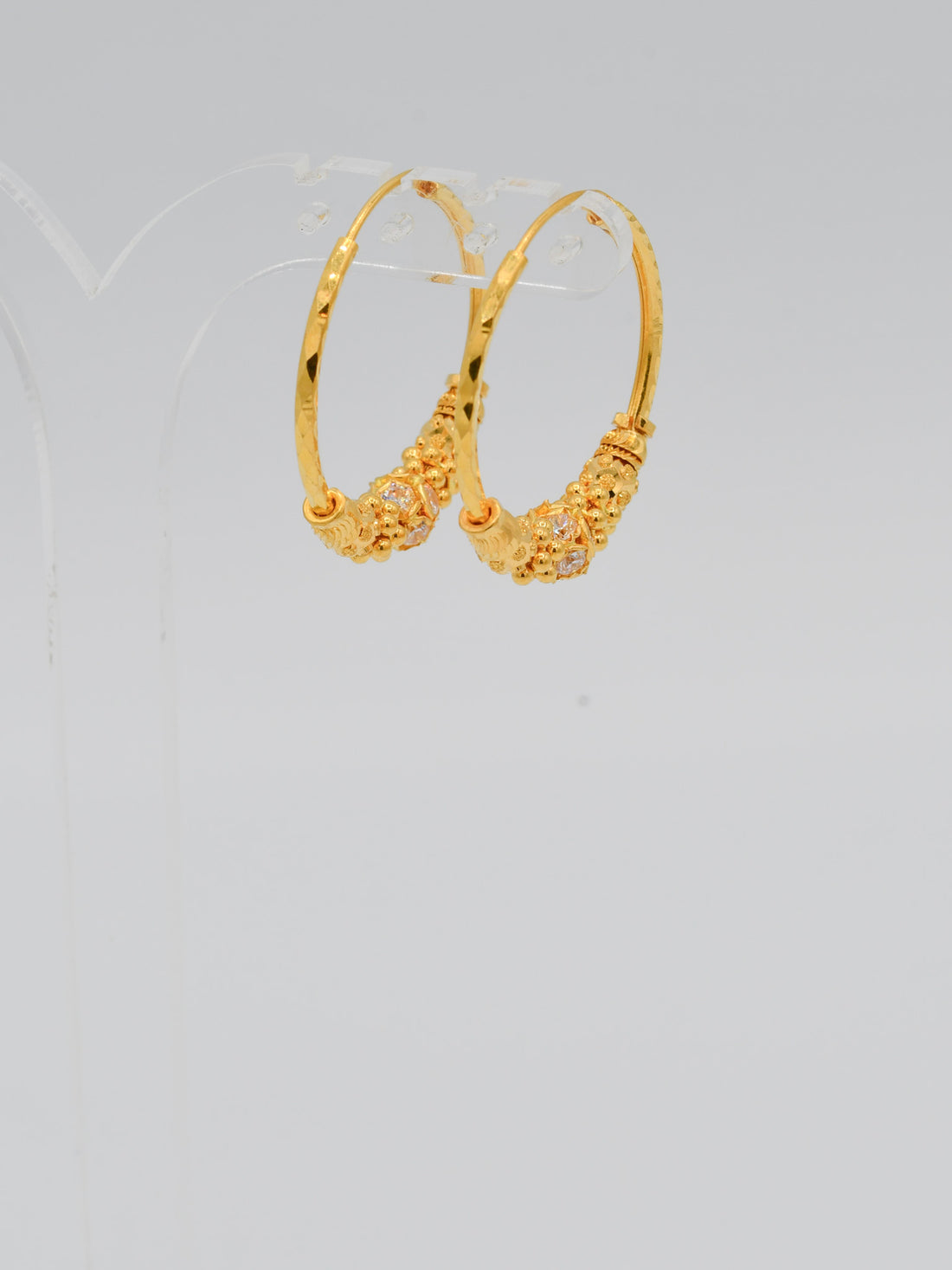 22ct Gold CZ Ball Bali - Roop Darshan