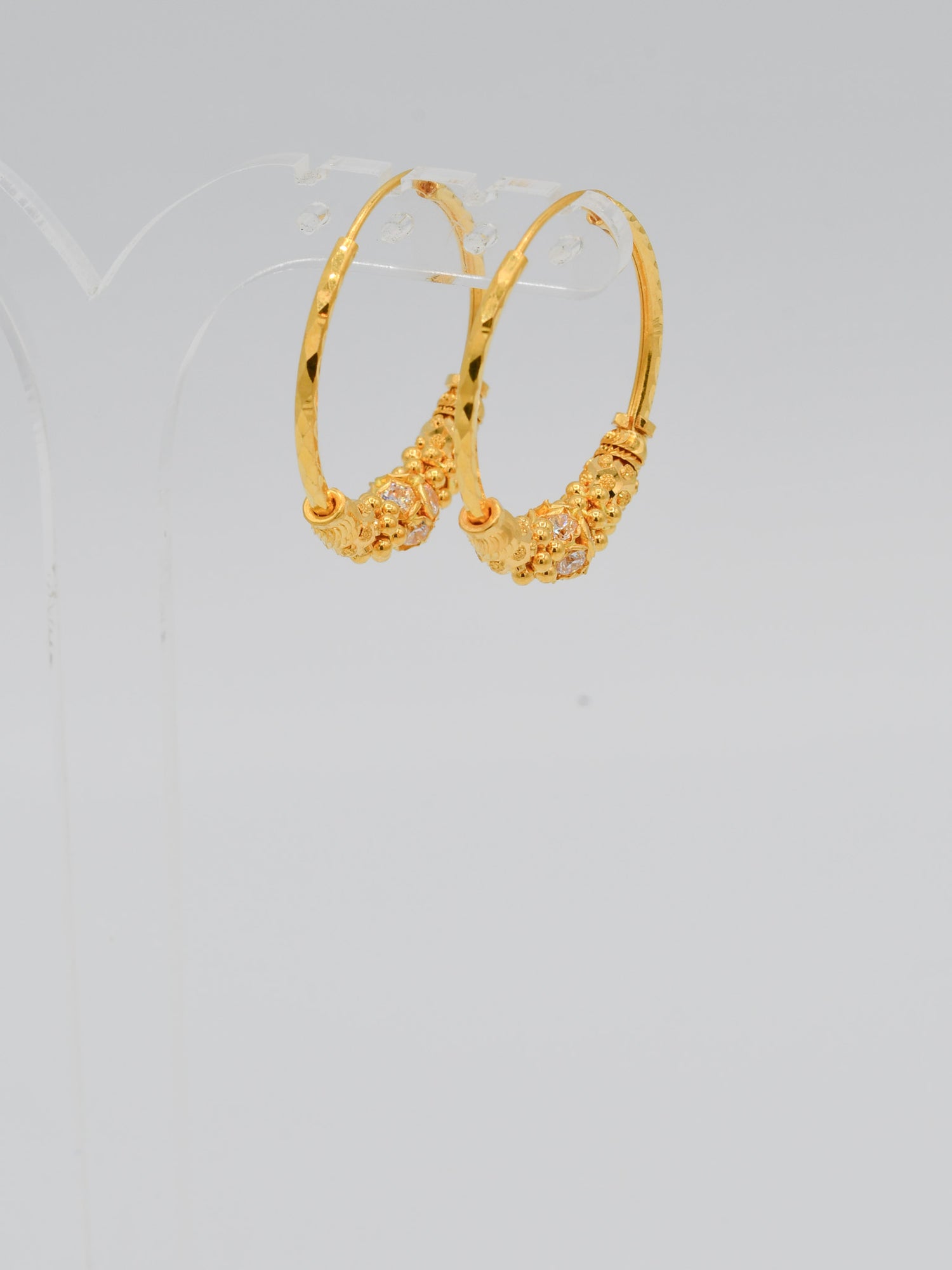 22ct Gold CZ Ball Bali - Roop Darshan