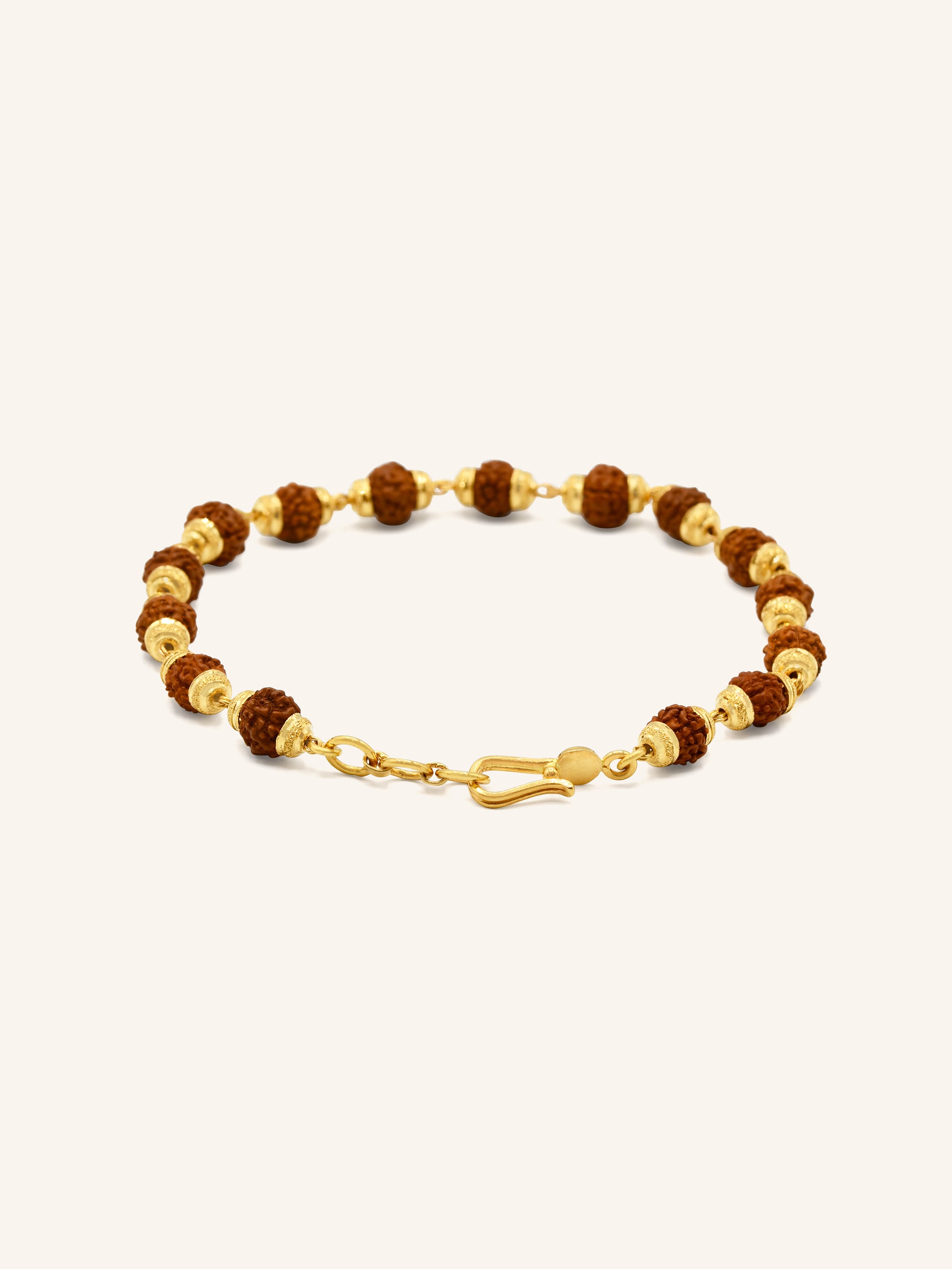 22ct Gold Rudraksha Bracelet 6.19 GMS - Roop Darshan