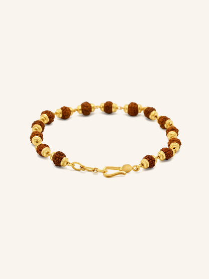 22ct Gold Rudraksha Bracelet 6.19 GMS - Roop Darshan