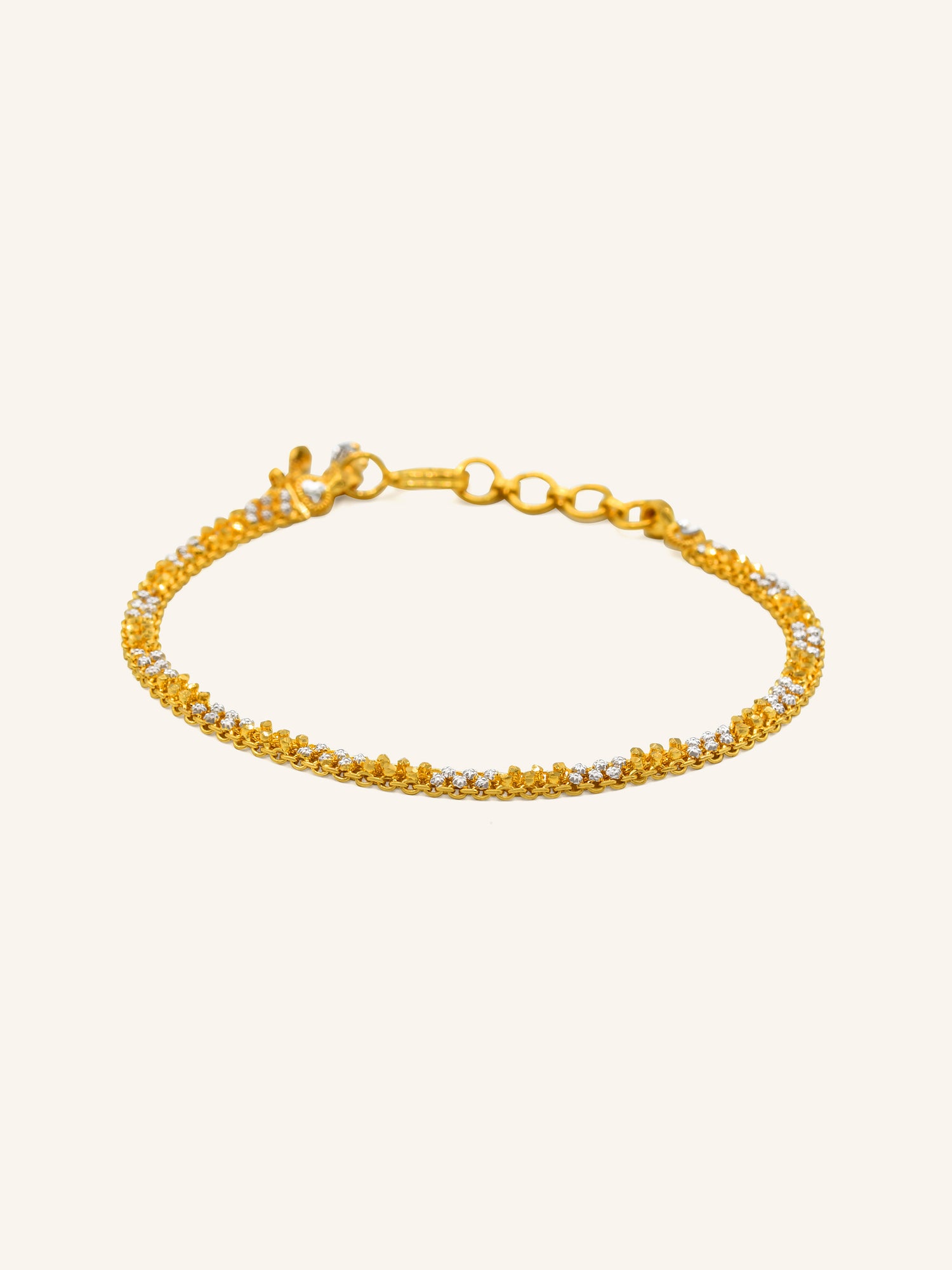 22ct Gold Two Tone Bracelet 8.26 GMS - Roop Darshan