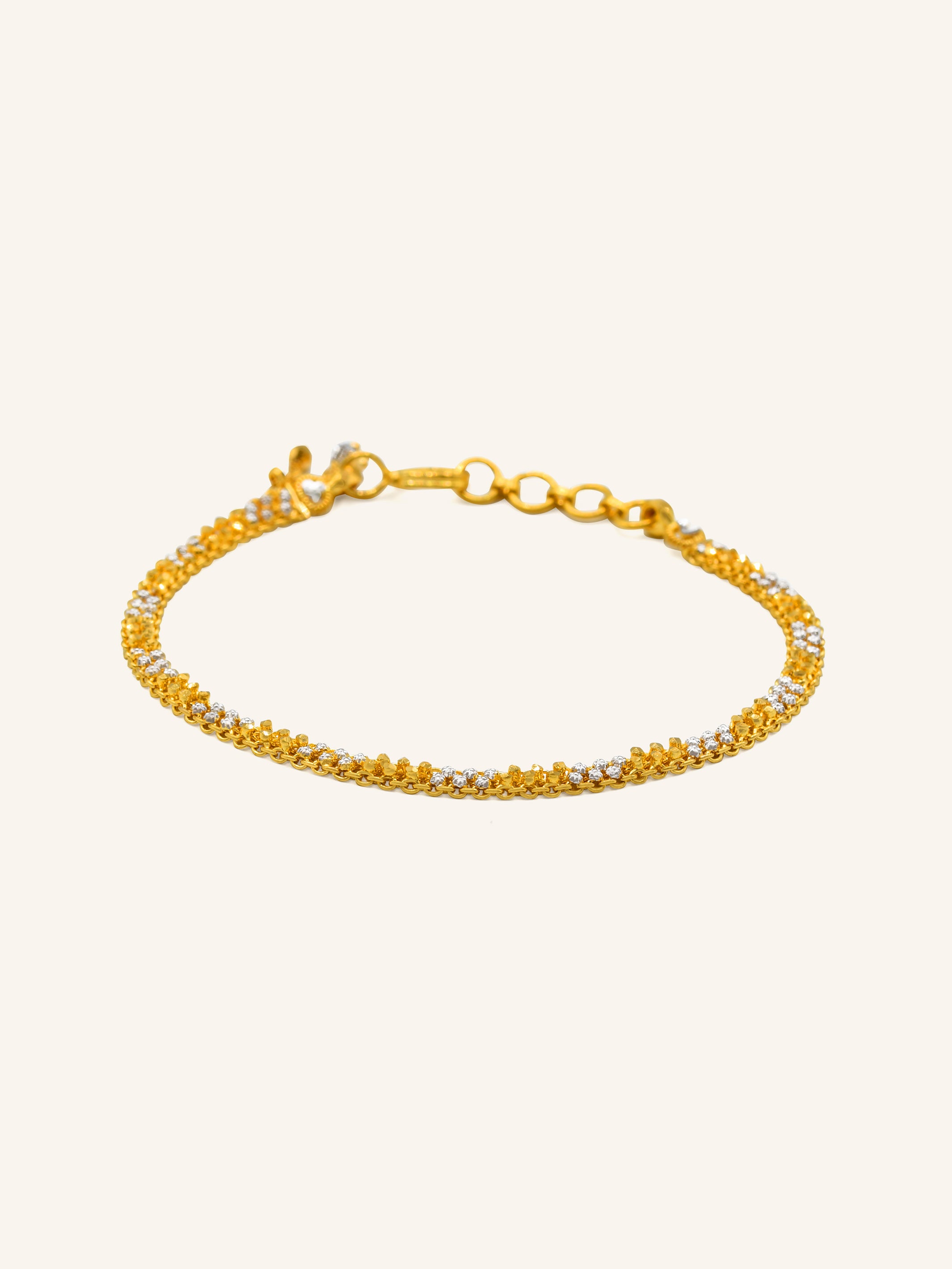 22ct Gold Two Tone Bracelet 8.26 GMS - Roop Darshan