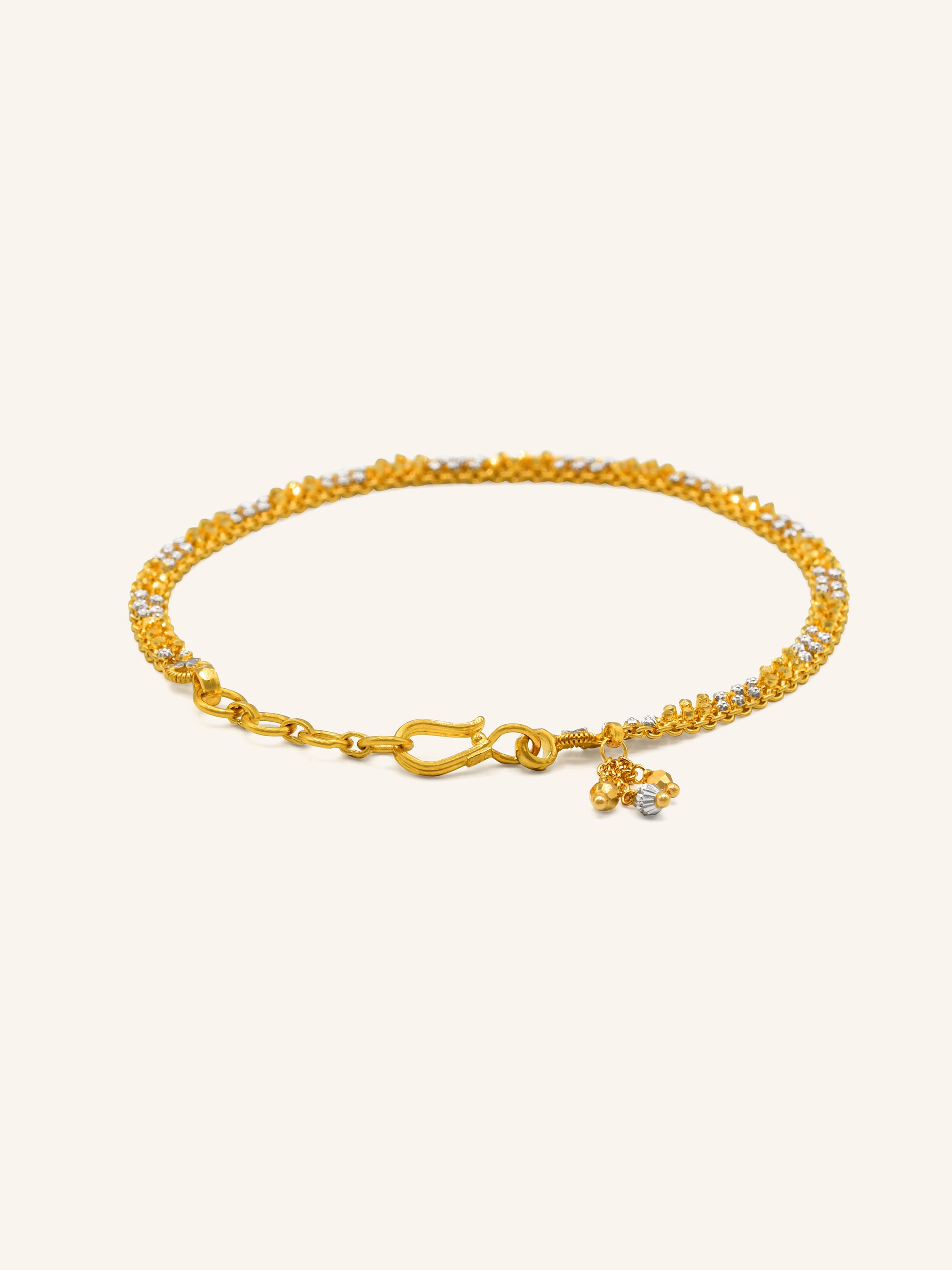 22ct Gold Two Tone Bracelet 8.26 GMS - Roop Darshan