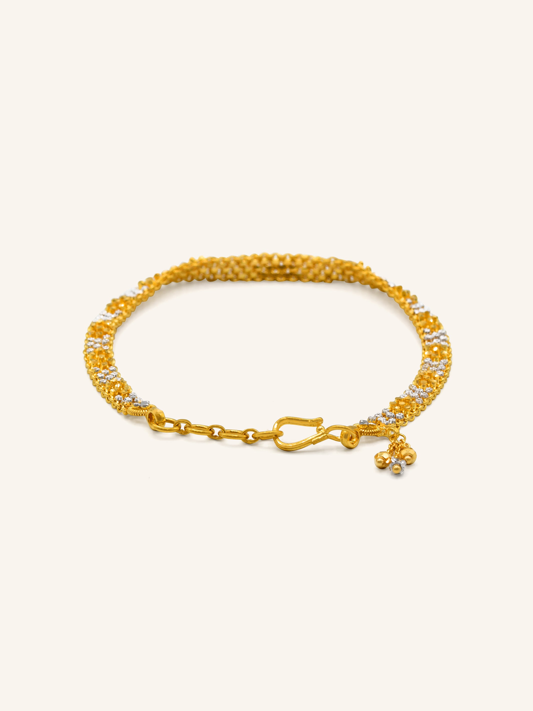 22ct Gold Two Tone Bracelet 11.29 GMS - Roop Darshan