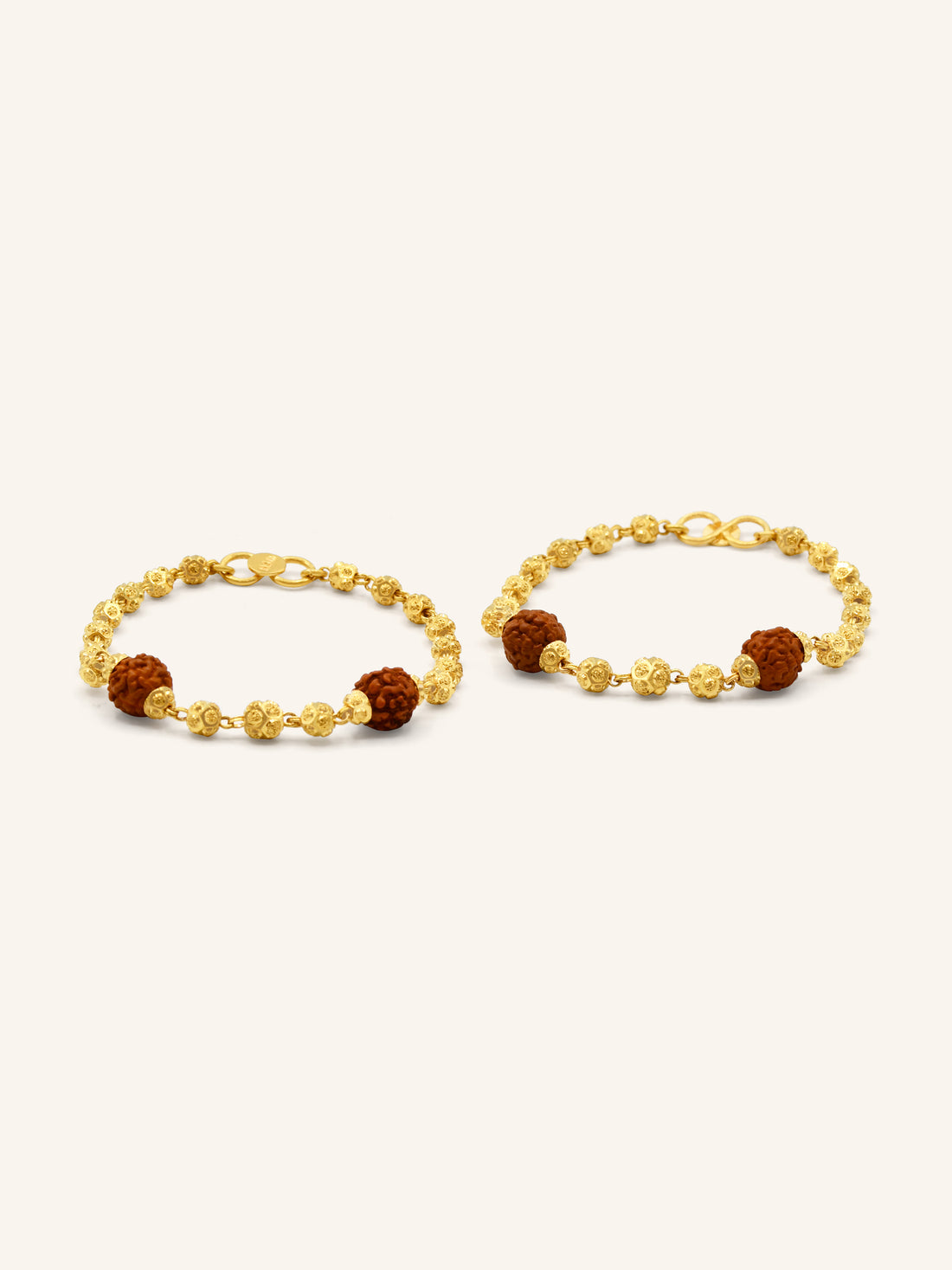 22ct Gold 2 PieceRudraksha Baby Bracelet 7.28 GMS - Roop Darshan