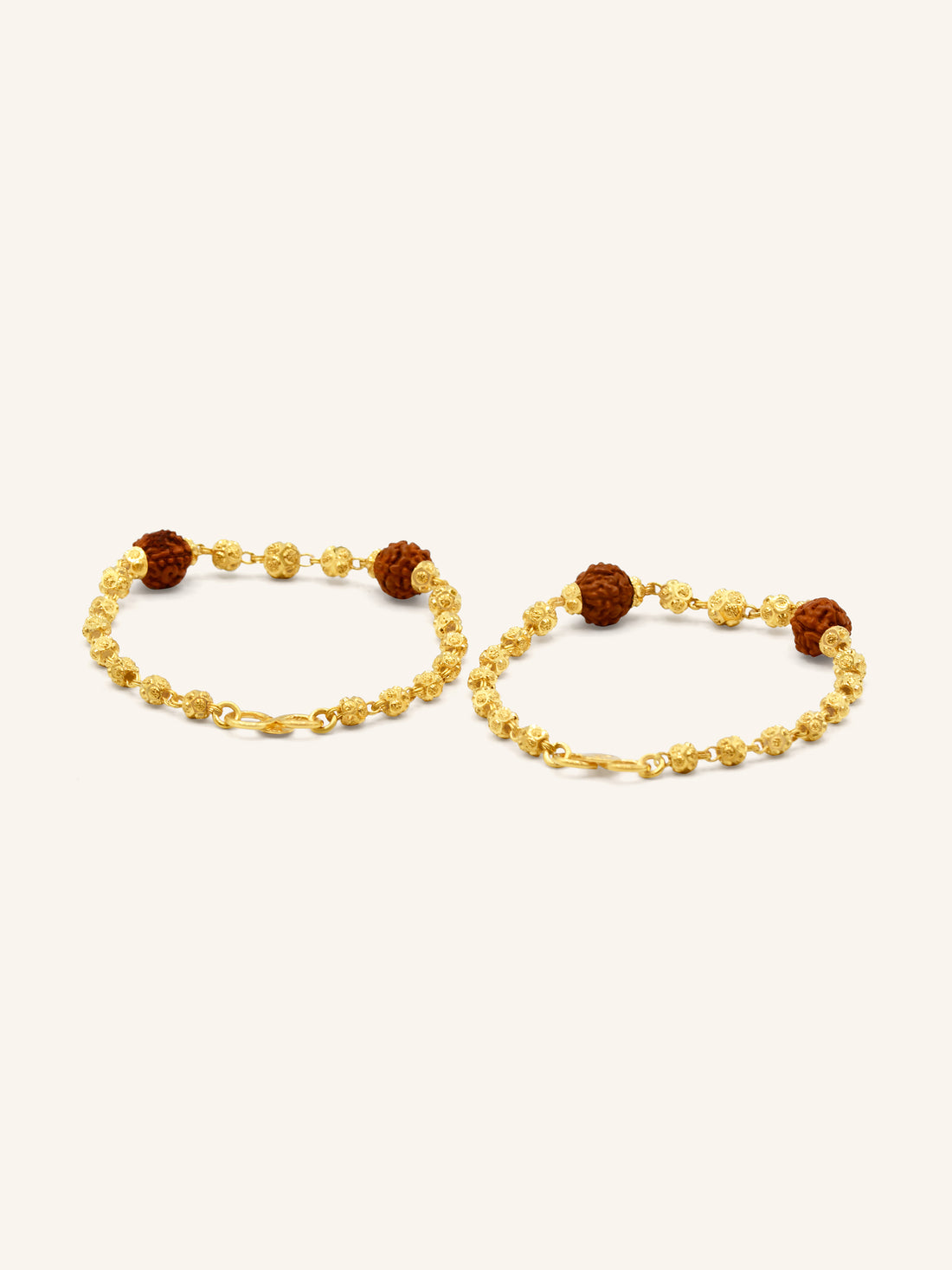 22ct Gold 2 PieceRudraksha Baby Bracelet 7.28 GMS - Roop Darshan