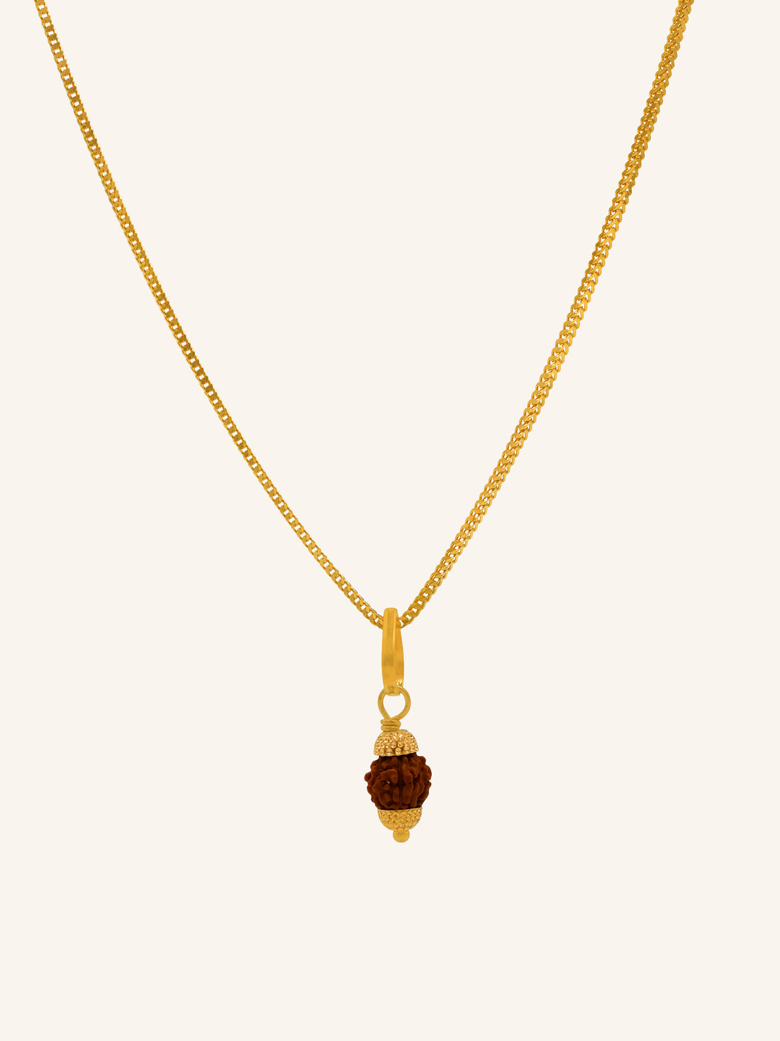 22ct Gold Rudraksha Pendant 0.89 GMS - Roop Darshan