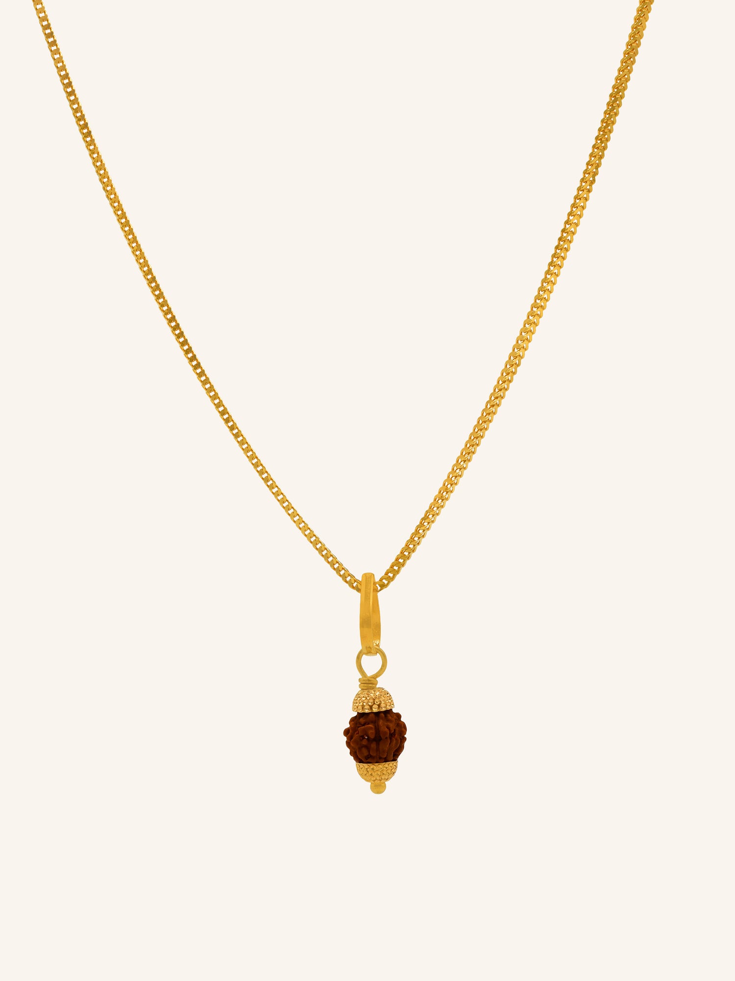 22ct Gold Rudraksha Pendant 0.89 GMS - Roop Darshan
