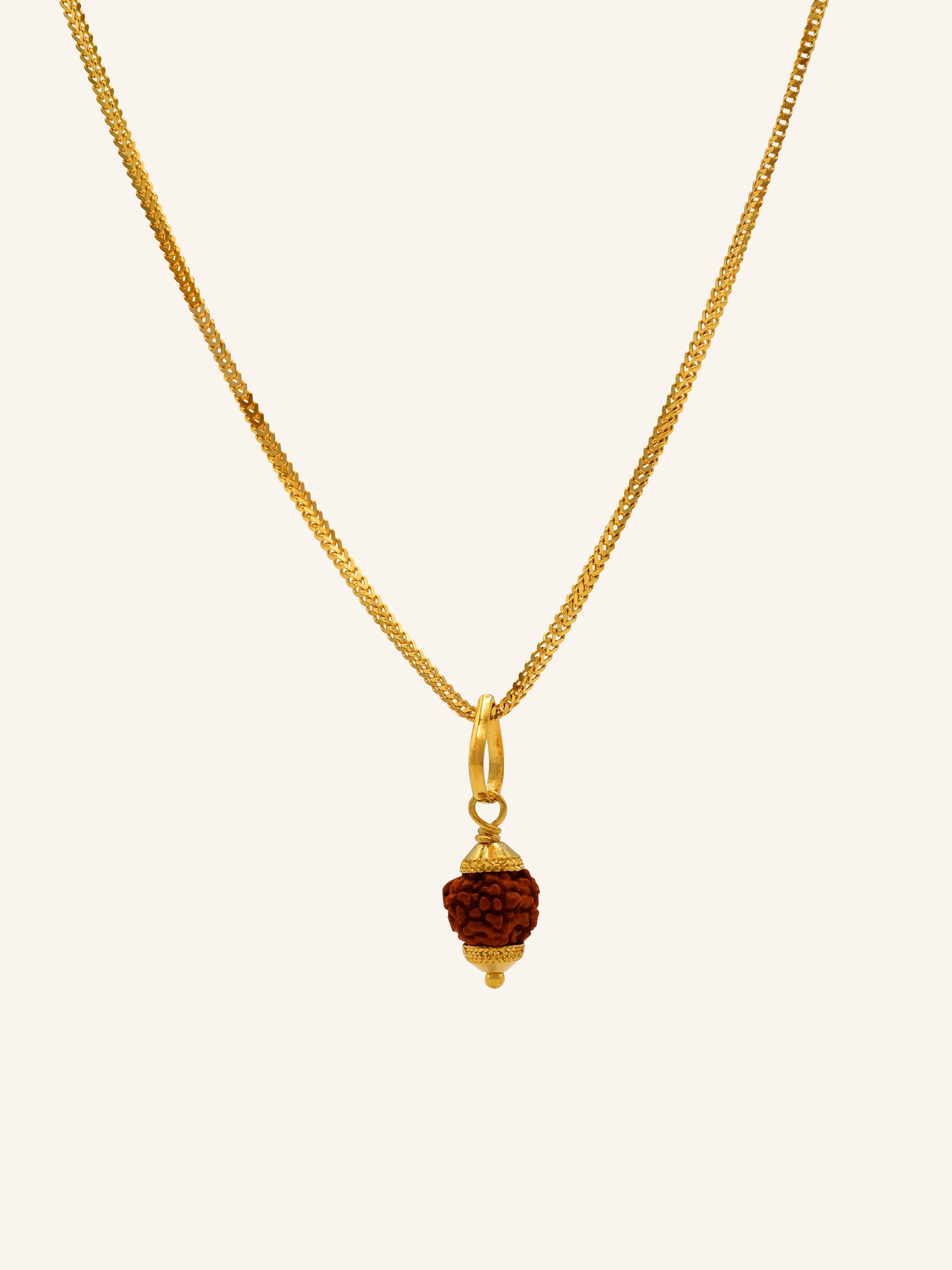 22ct Gold Rudraksha Pendant 0.93 GMS - Roop Darshan
