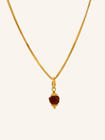 22ct Gold Rudraksha Pendant 0.93 GMS - Roop Darshan