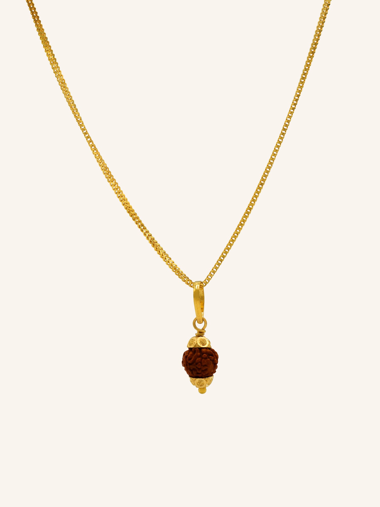 22ct Gold Rudraksha Pendant 0.92 GMS - Roop Darshan