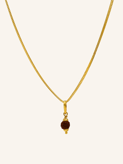 22ct Gold Rudraksha Pendant 0.64 GMS - Roop Darshan