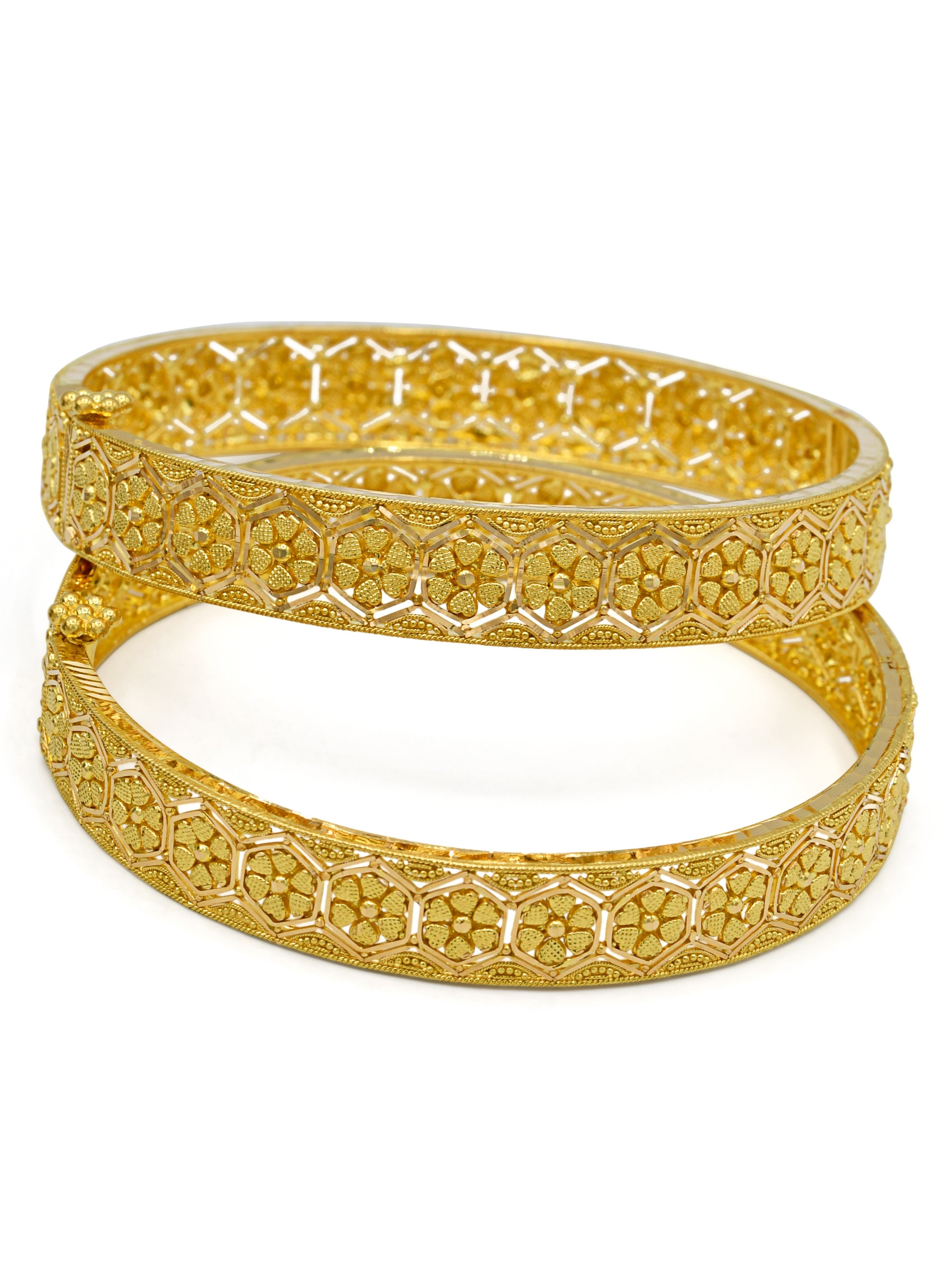 22ct Gold 2 Piece Bangle - Roop Darshan