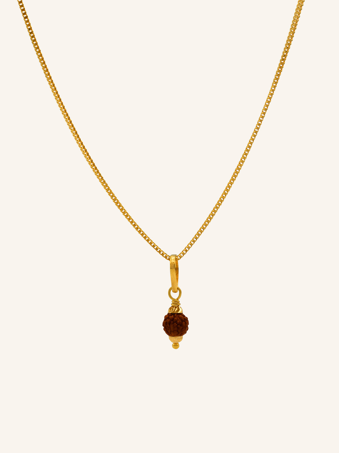 22ct Gold Rudraksha Pendant 0.65 GMS - Roop Darshan