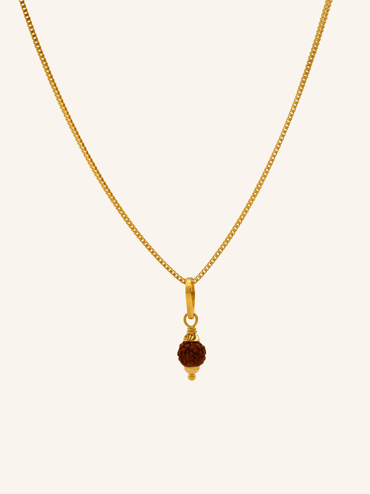 22ct Gold Rudraksha Pendant 0.65 GMS - Roop Darshan