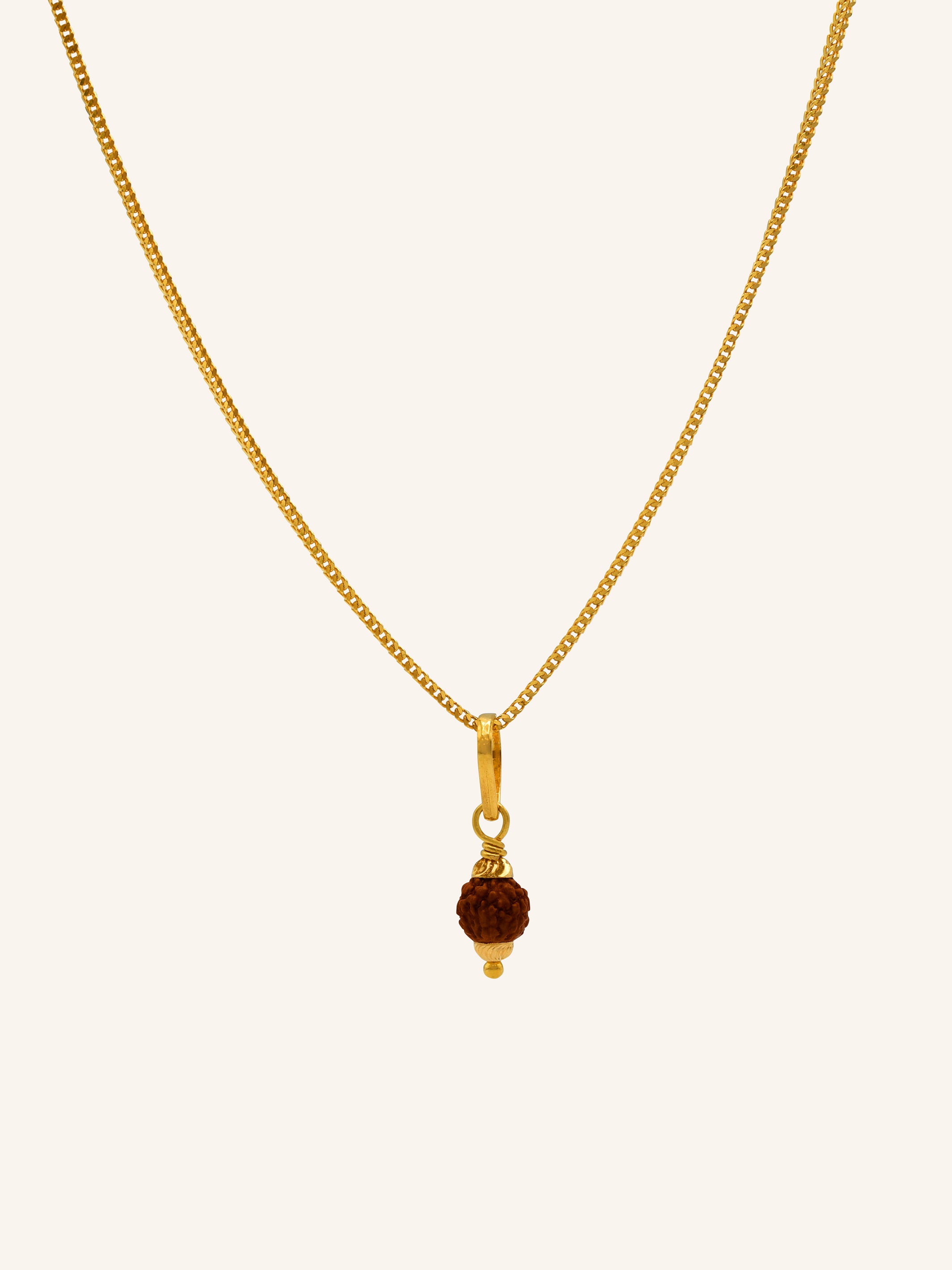 22ct Gold Rudraksha Pendant 0.65 GMS - Roop Darshan