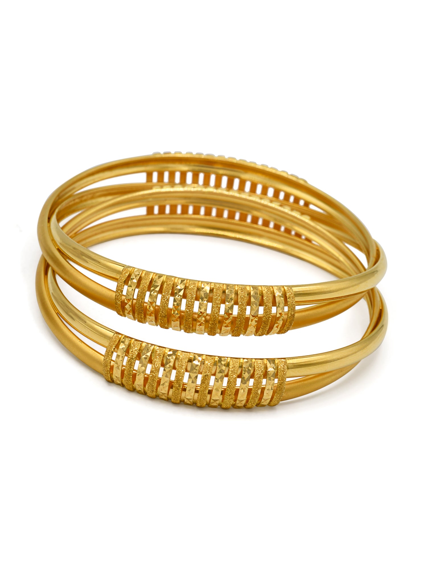 22ct Gold 2 Piece Bangle - Roop Darshan
