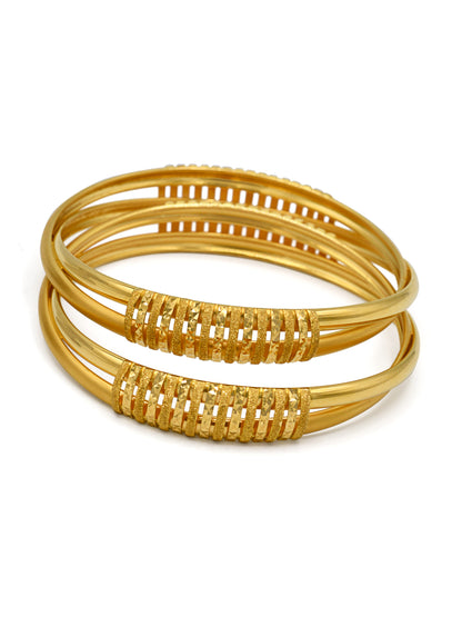 22ct Gold 2 Piece Bangle - Roop Darshan