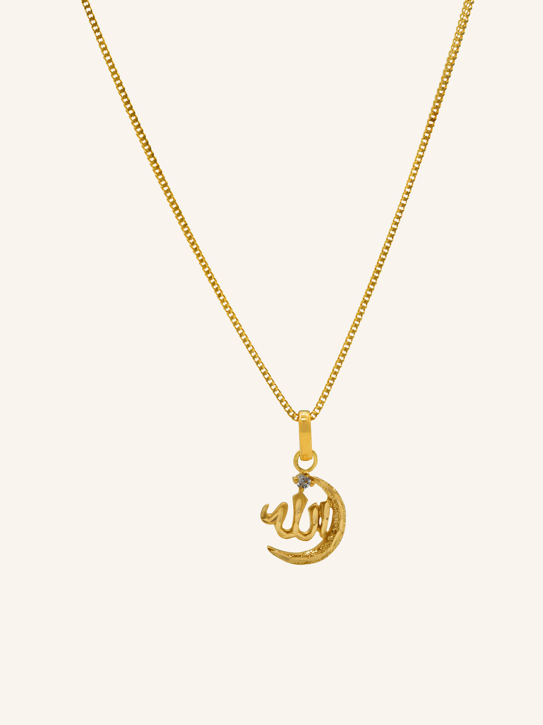 22ct Gold CZ Allah Pendant 2.49 GMS - Roop Darshan