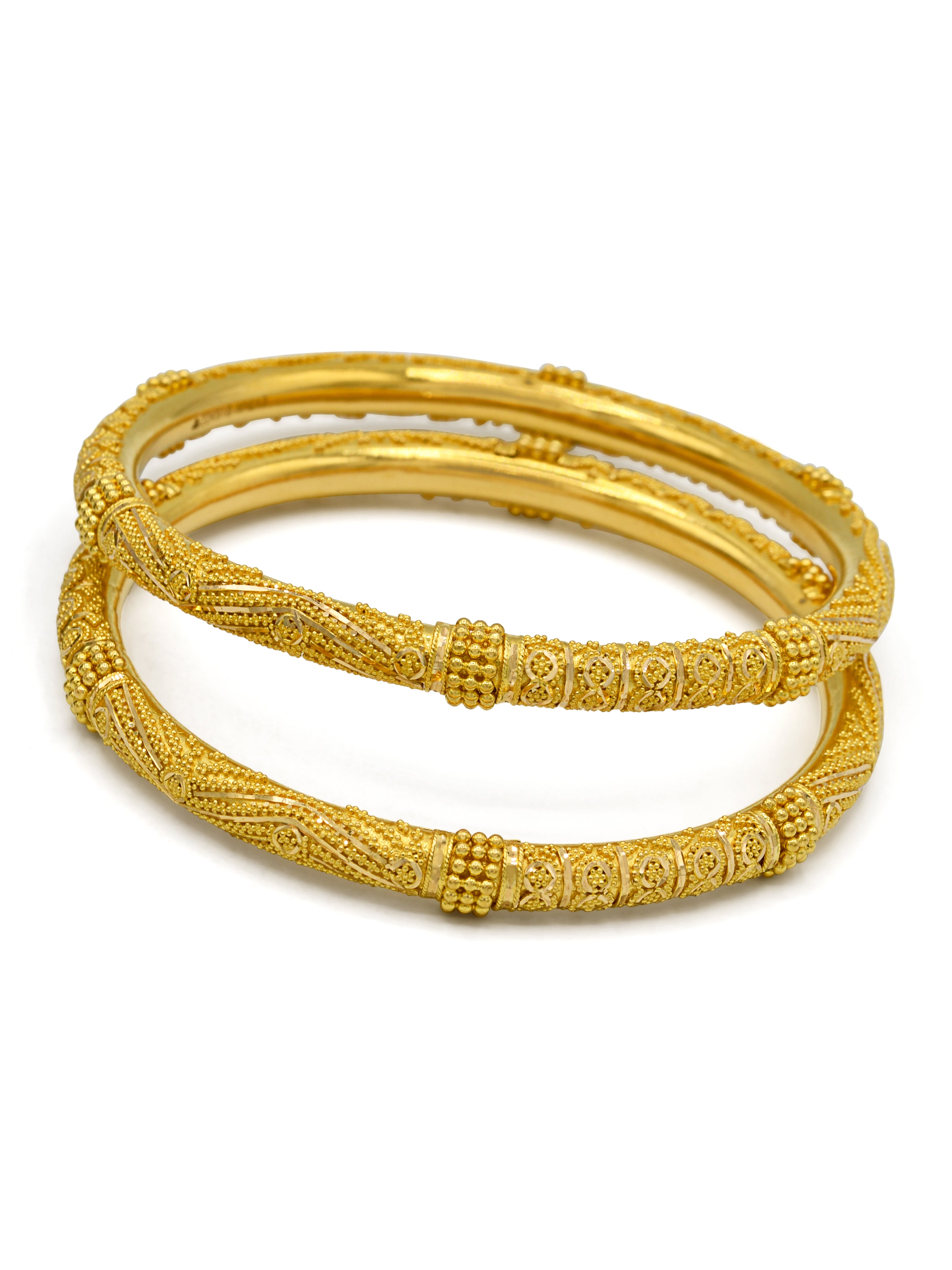 22ct Gold 2 Piece Bangle - Roop Darshan