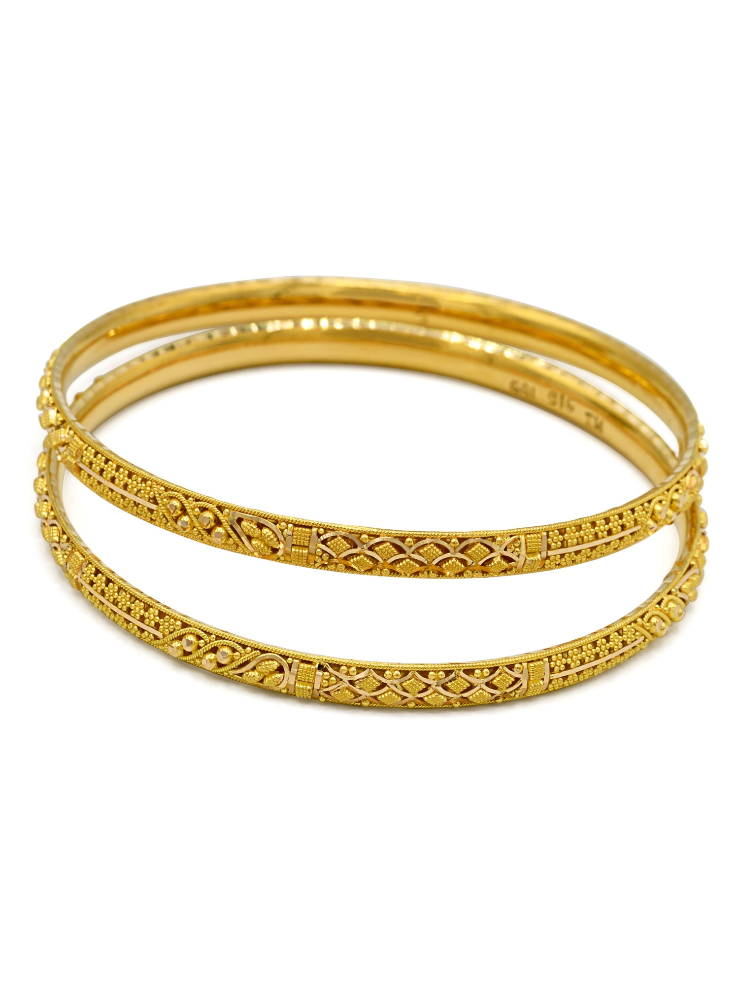 22ct Gold 2 Piece Bangle - Roop Darshan