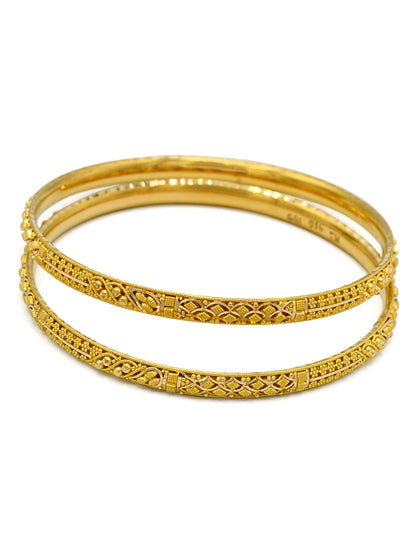 22ct Gold 2 Piece Bangle - Roop Darshan