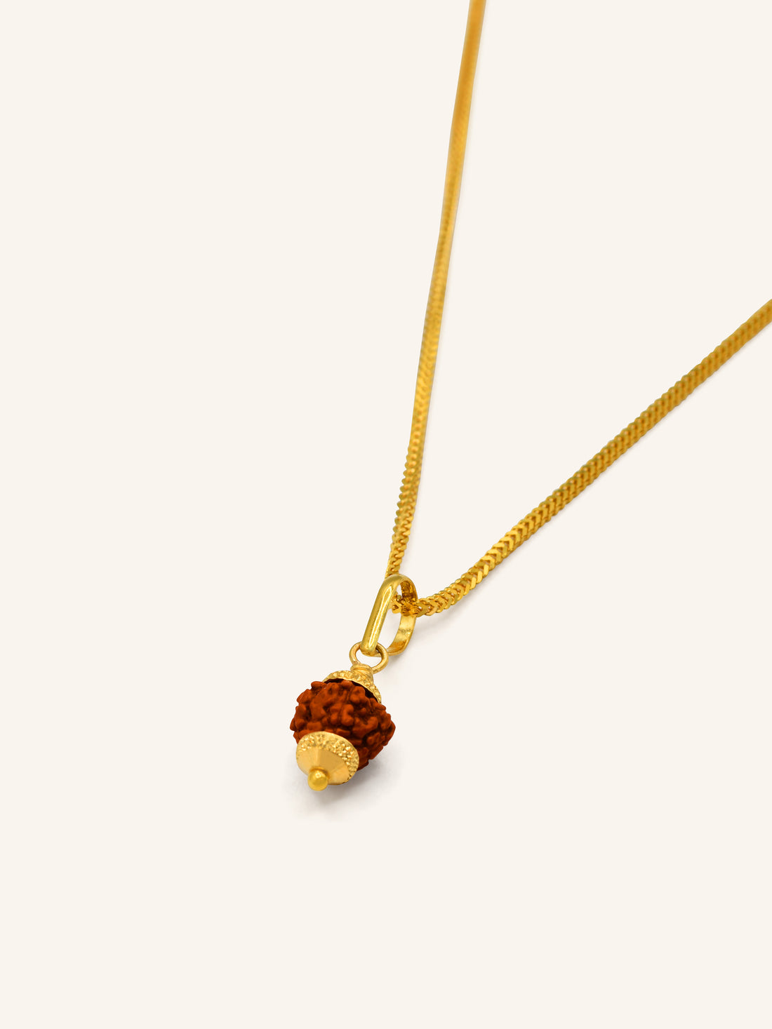 22ct Gold Rudraksha Pendant 0.93 GMS - Roop Darshan