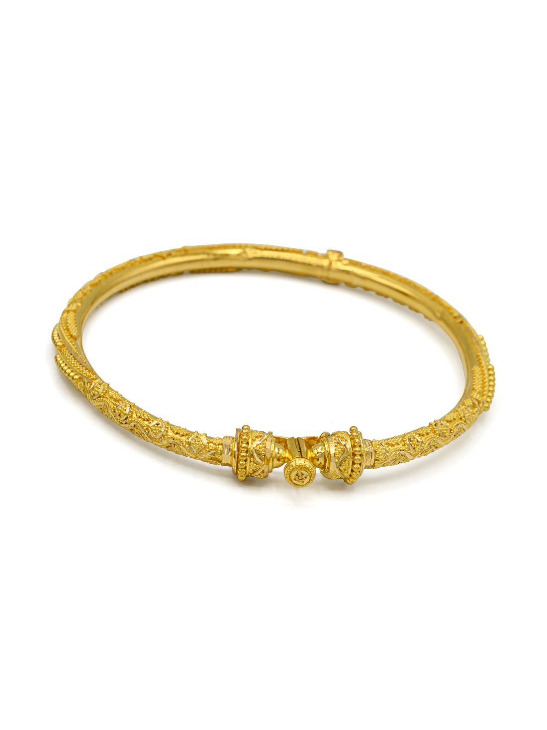 22ct Gold 2 Piece Screw Bangle - Roop Darshan