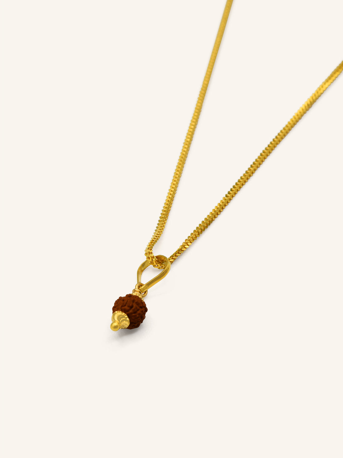 22ct Gold Rudraksha Pendant 0.64 GMS - Roop Darshan