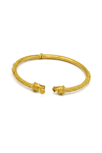 22ct Gold 2 Piece Screw Bangle - Roop Darshan