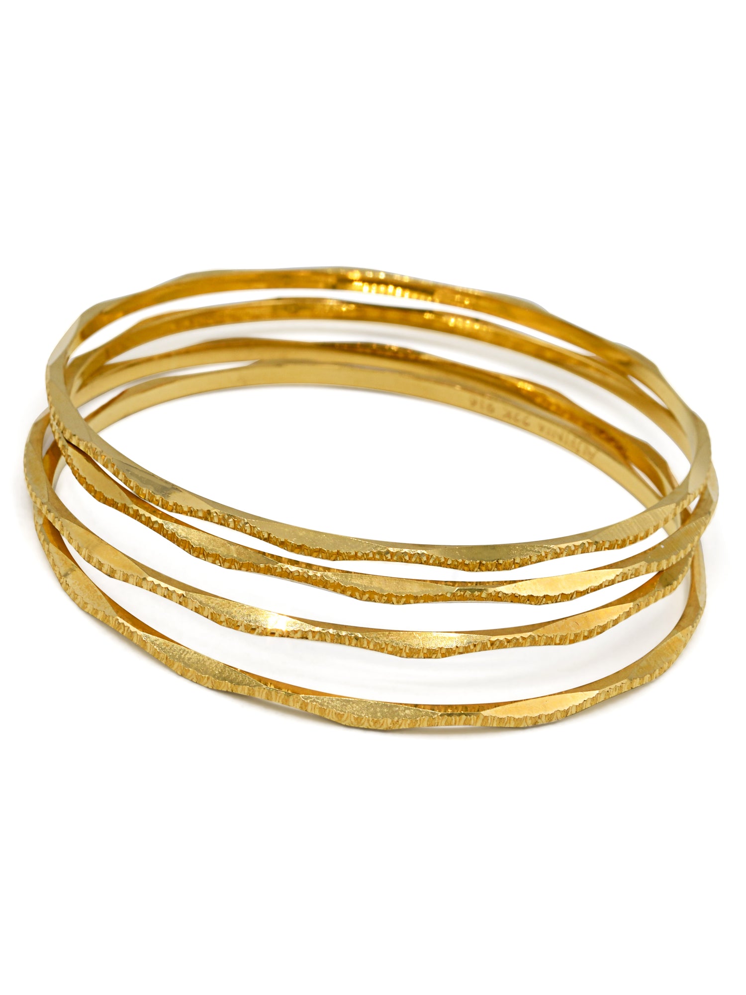 22ct Gold 4 Piece Bangle - Roop Darshan