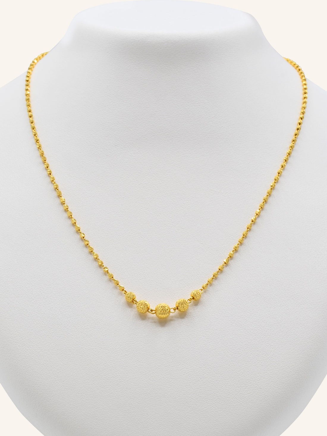 22ct Gold Ball Fancy Chain - Roop Darshan