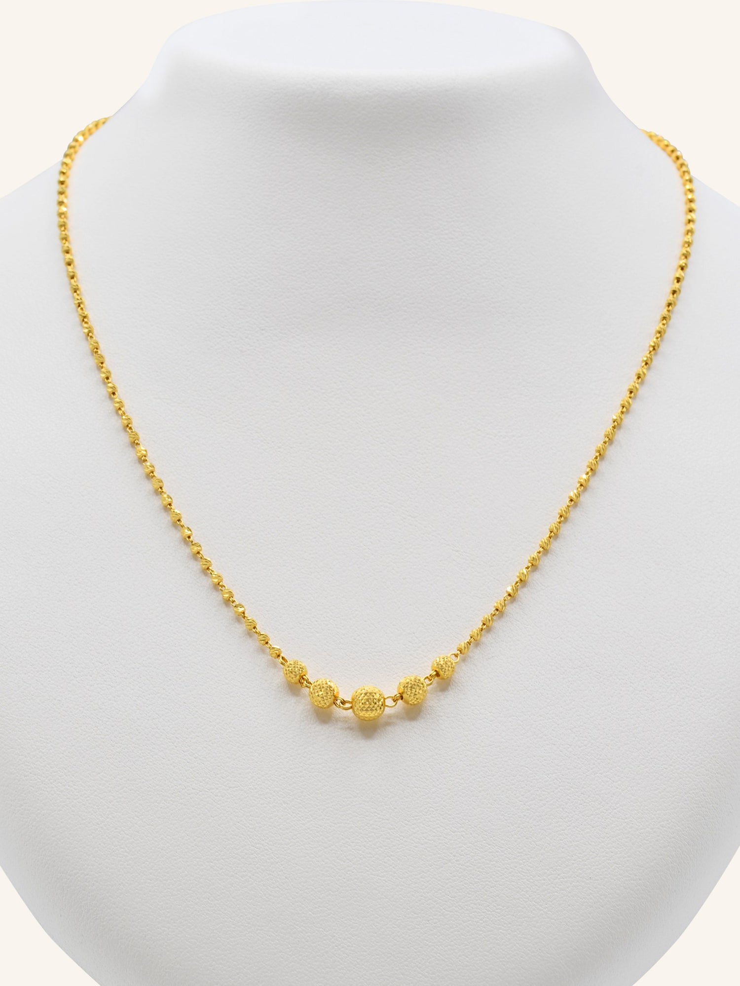 22ct Gold Ball Fancy Chain - Roop Darshan