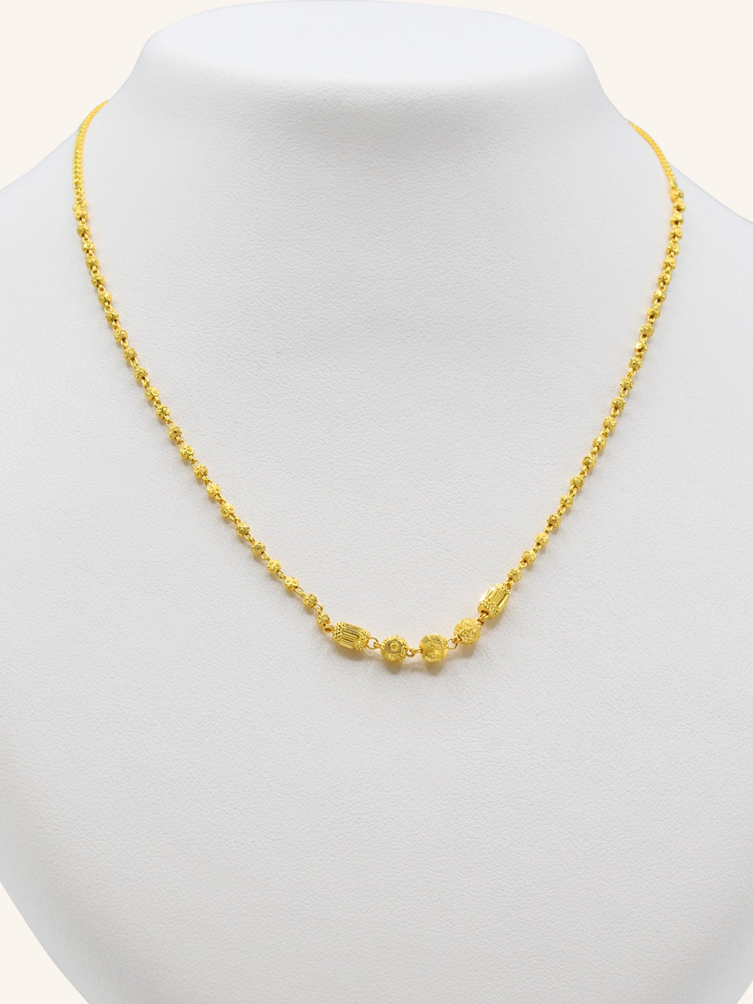 22ct Gold Ball Fancy Chain - Roop Darshan